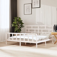 Giroletto-Struttura Letto Bianco in Legno Massello 180x200 cm Super King 374746