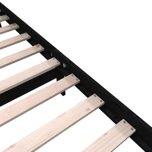 Giroletto Nero in Legno Massello di Pino 200x200 cm 3101372