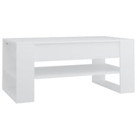Tavolino da Salotto Bianco 102x55x45 cm in Legno Multistrato 810899