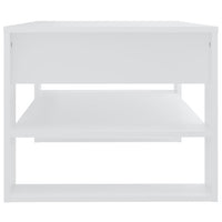 Tavolino da Salotto Bianco 102x55x45 cm in Legno Multistrato 810899