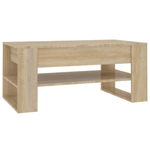 Tavolino da Salotto-Tavolino da soggiorno-Tavolo Rovere Sonoma 102x55x45cm Legno Multistrato