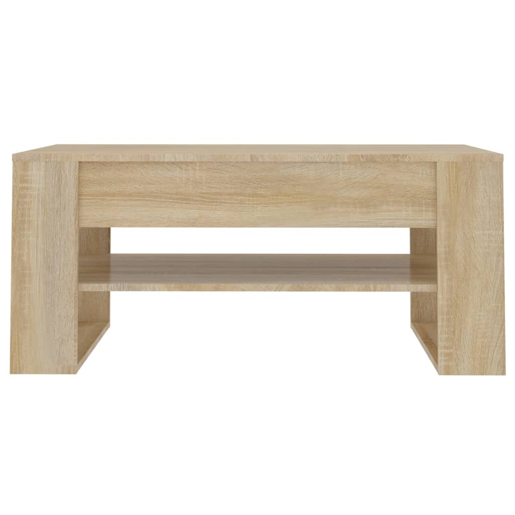 Tavolino da Salotto-Tavolino da soggiorno-Tavolo Rovere Sonoma 102x55x45cm Legno Multistrato