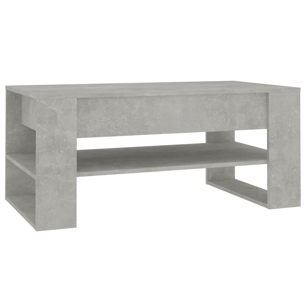 Tavolino Salotto Grigio Cemento 102x55x45 cm Legno Multistrato cod mxl 62335