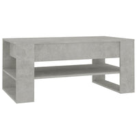 Tavolino Salotto Grigio Cemento 102x55x45 cm Legno Multistrato 810903
