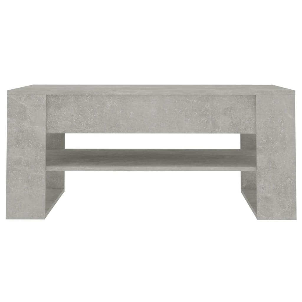 Tavolino Salotto Grigio Cemento 102x55x45 cm Legno Multistrato 810903