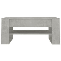 Tavolino Salotto Grigio Cemento 102x55x45 cm Legno Multistrato 810903