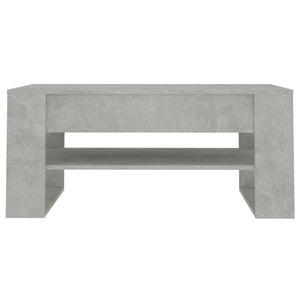 Tavolino Salotto Grigio Cemento 102x55x45 cm Legno Multistrato 810903