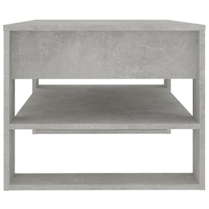 Tavolino Salotto Grigio Cemento 102x55x45 cm Legno Multistrato cod mxl 62335
