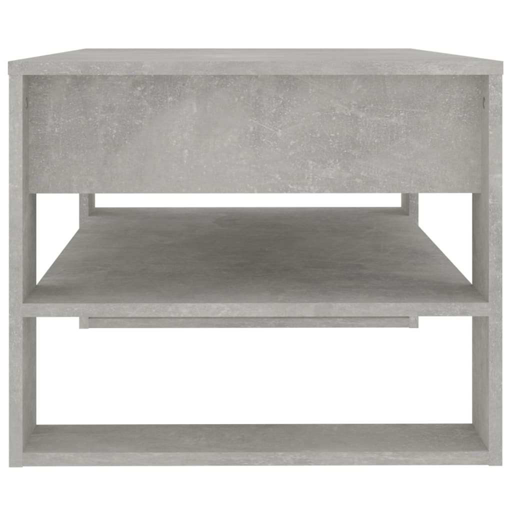 Tavolino Salotto Grigio Cemento 102x55x45 cm Legno Multistrato 810903