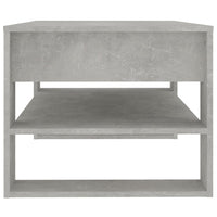 Tavolino Salotto Grigio Cemento 102x55x45 cm Legno Multistrato 810903