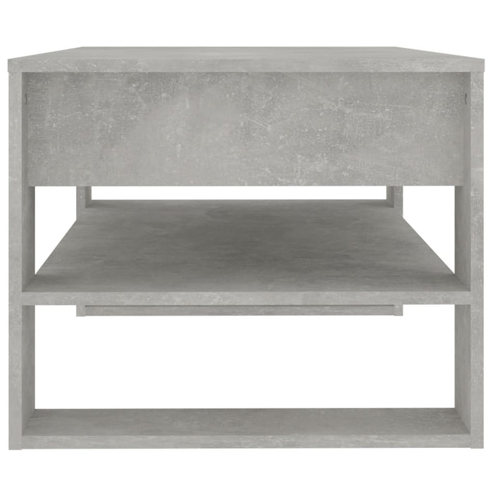 Tavolino Salotto Grigio Cemento 102x55x45 cm Legno Multistrato 810903