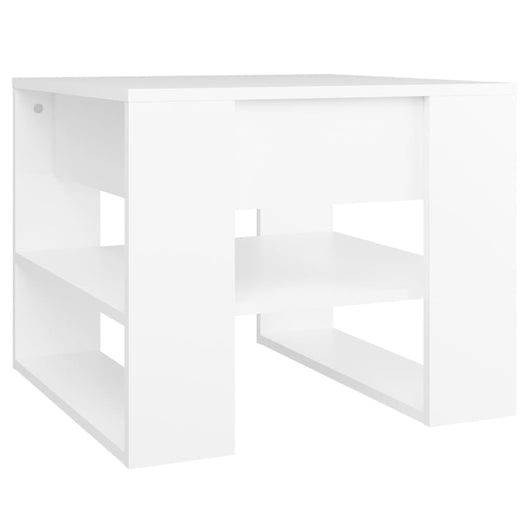 Tavolino da Salotto Bianco 55,5x55x45 cm in Legno Multistrato 810908