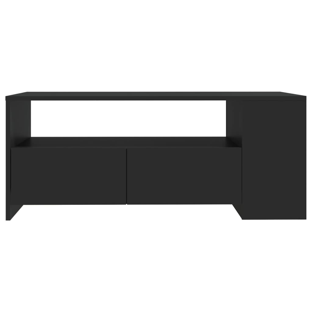 Tavolino da Salotto Nero 102x55x42 cm in Legno Compensato 810918