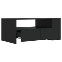 Tavolino da Salotto Nero 102x55x42 cm in Legno Compensato 810918