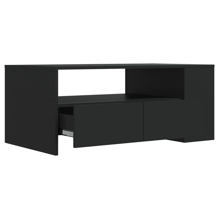 Tavolino da Salotto Nero 102x55x42 cm in Legno Compensato 810918