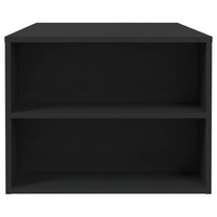 Tavolino da Salotto Nero 102x55x42 cm in Legno Compensato