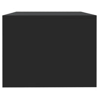 Tavolino da Salotto Nero 102x55x42 cm in Legno Compensato