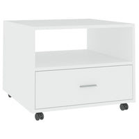 Tavolino da Salotto Bianco 55x55x40 cm in Legno Multistrato 810926