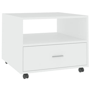 Tavolino da Salotto Bianco 55x55x40 cm in Legno Multistrato 810926