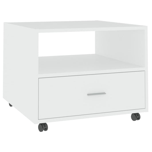 Tavolino da Salotto Bianco 55x55x40 cm in Legno Multistrato 810926