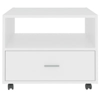 Tavolino da Salotto Bianco 55x55x40 cm in Legno Multistrato 810926