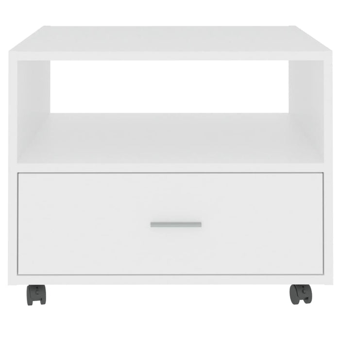 Tavolino da Salotto Bianco 55x55x40 cm in Legno Multistrato 810926