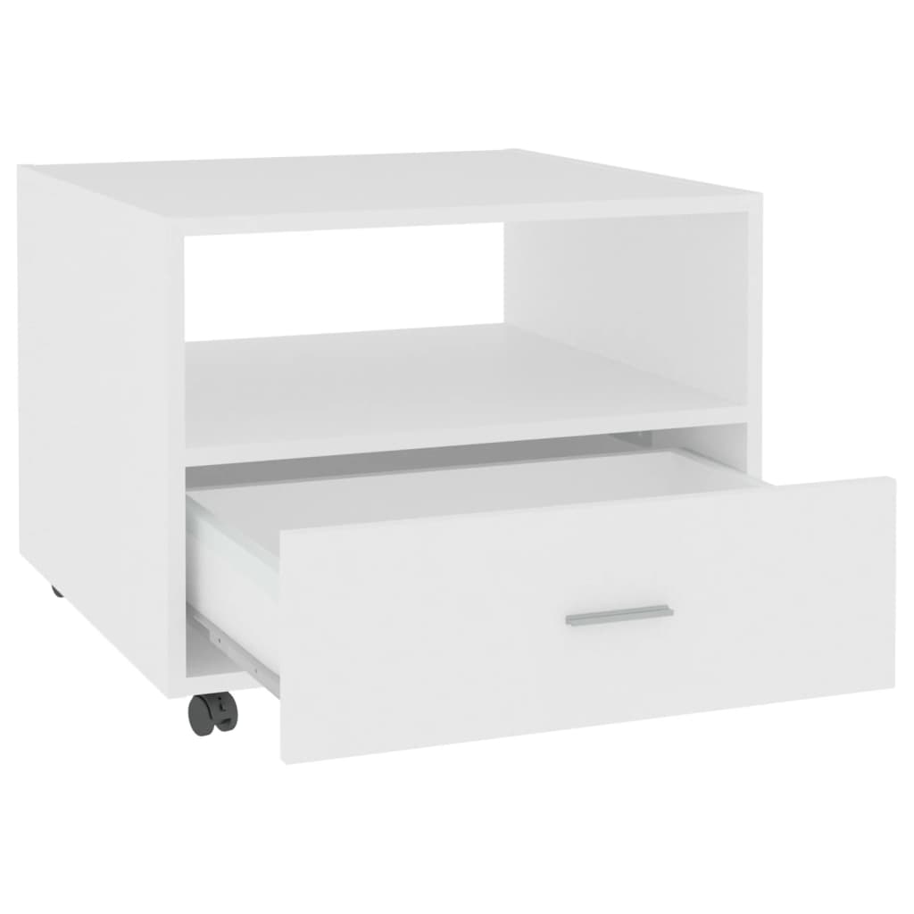 Tavolino da Salotto Bianco 55x55x40 cm in Legno Multistrato 810926