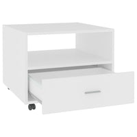 Tavolino da Salotto Bianco 55x55x40 cm in Legno Multistrato 810926
