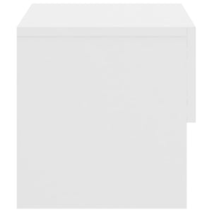 Comodini a Parete 2 pz Bianchi 810954