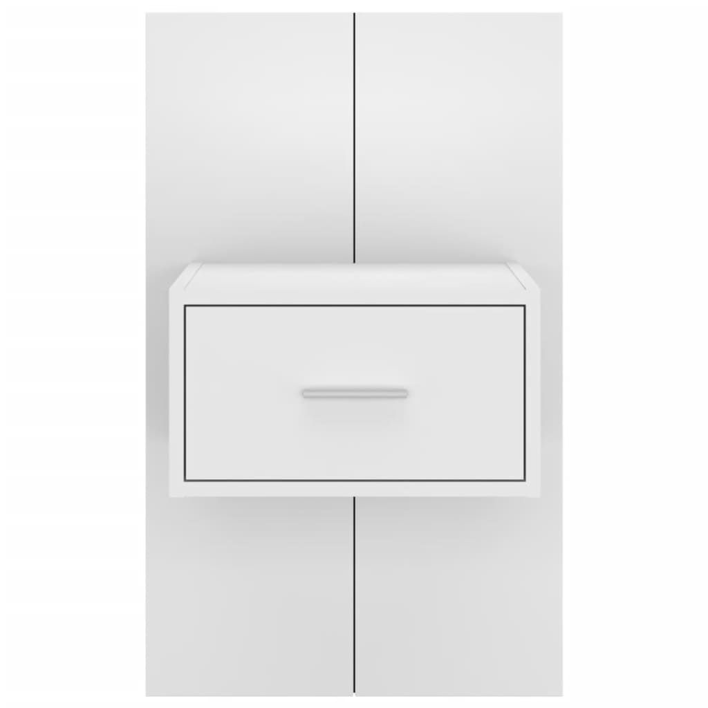 Comodini a Parete 2 pz-Set di 2 Tavolino da notte Bianchi 229971