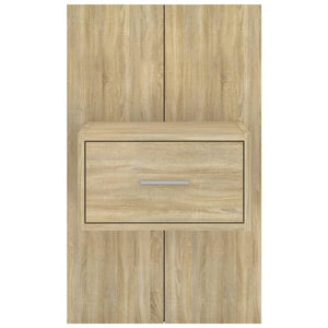 Comodino a Parete-Tavolino da notte sospeso Rovere Sonoma 879982