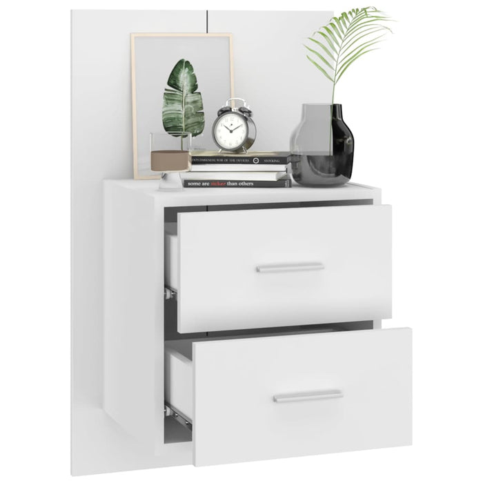 Comodino a Muro Bianco in Legno Multistrato cod mxl 30254