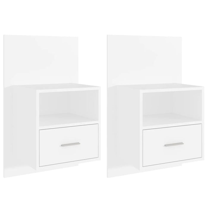 Comodini a Parete 2 pz-Set di 2 Tavolino da notte Bianchi 677181