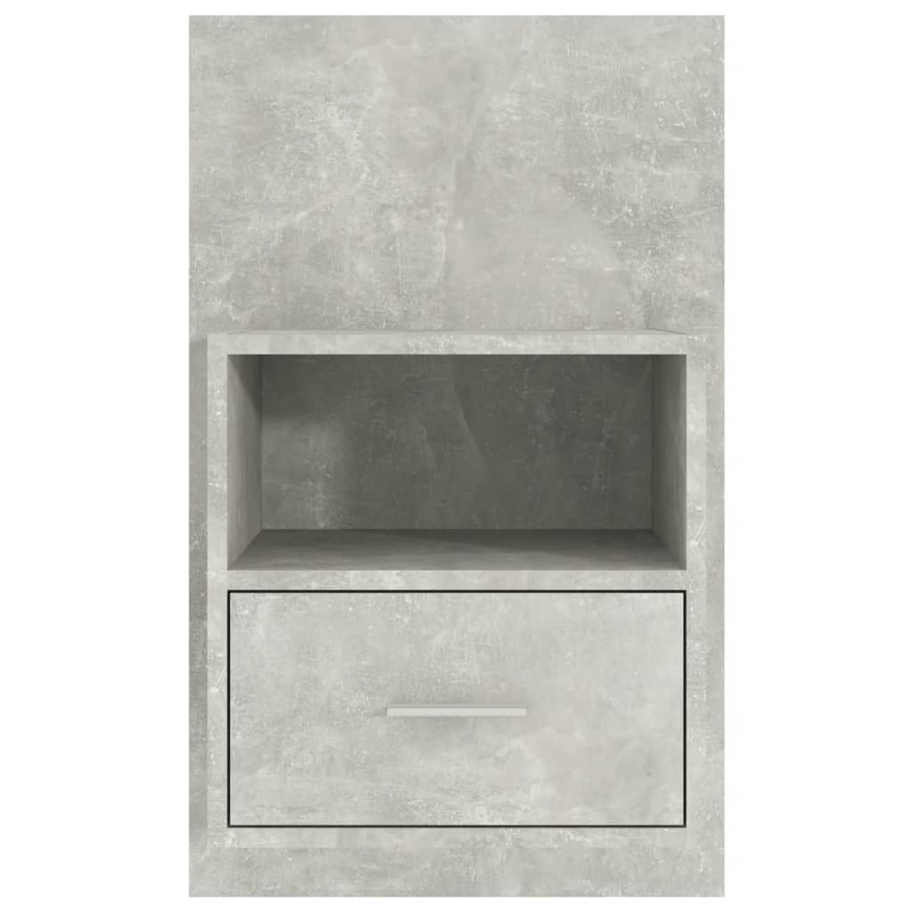 Comodini a Muro 2 pz-Set di 2 Tavolino da notte Grigio Cemento 292642
