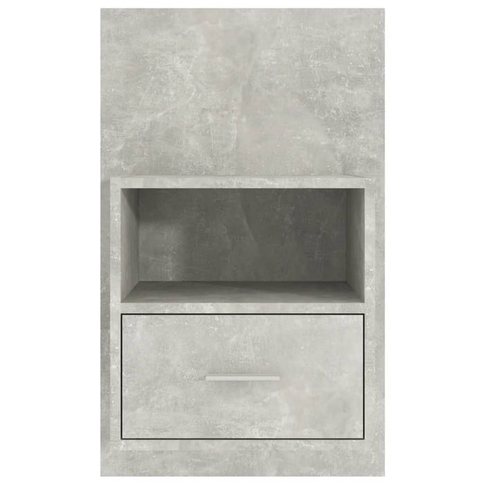 Comodini a Muro 2 pz-Set di 2 Tavolino da notte Grigio Cemento 292642