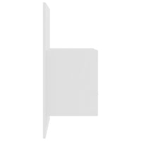 Comodino a Muro-Tavolino da notte sospeso Bianco Lucido 471739