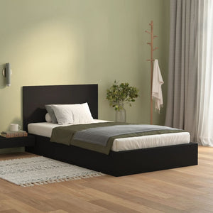 Testiera per Letto-Testata-Testiera Decorativa Nera 120x1,5x80 cm in Legno Multistrato