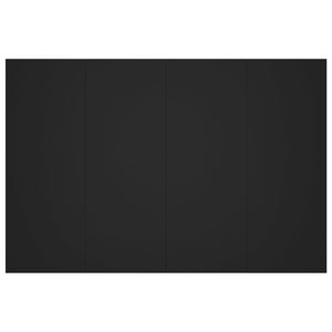 Testiera per Letto-Testata-Testiera Decorativa Nera 120x1,5x80 cm in Legno Multistrato