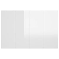 Testiera per Letto Bianco Lucido 120x1,5x80cm Legno Multistrato