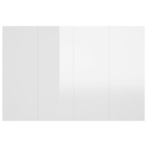 Testiera per Letto Bianco Lucido 120x1,5x80cm Legno Multistrato