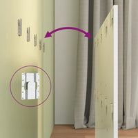 Testiera per Letto Bianco Lucido 120x1,5x80cm Legno Multistrato