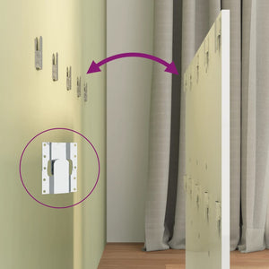 Testiera per Letto Bianco Lucido 120x1,5x80cm Legno Multistrato