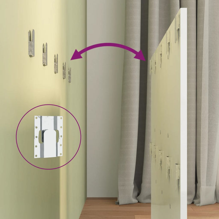 Testiera per Letto Bianco Lucido 120x1,5x80cm Legno Multistrato 811031