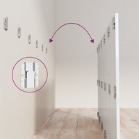 Testiera per Letto Bianco Lucido 200x1,5x80cm Legno Multistrato 811049