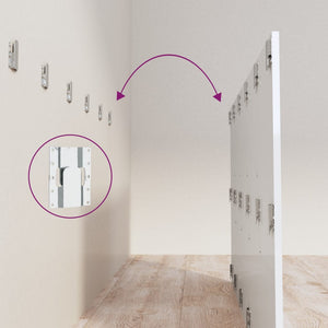 Testiera per Letto Bianco Lucido 200x1,5x80cm Legno Multistrato 811049