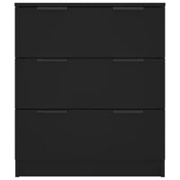 Credenza Nera 60x30x70 cm in Legno Multistrato cod mxl 24807