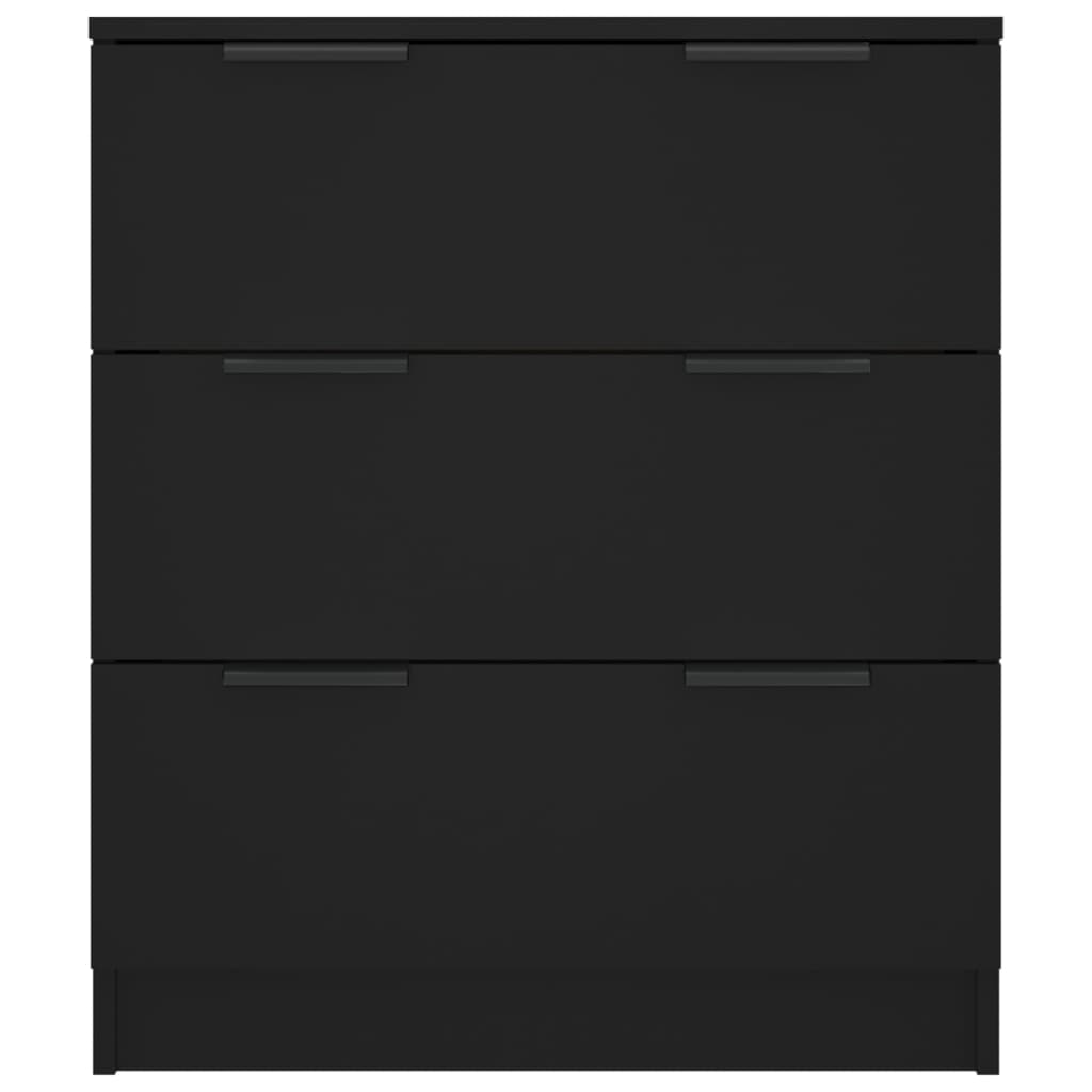 Credenza Nera 60x30x70 cm in Legno Multistrato 811071