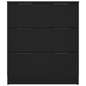 Credenza Nera 60x30x70 cm in Legno Multistrato 811071