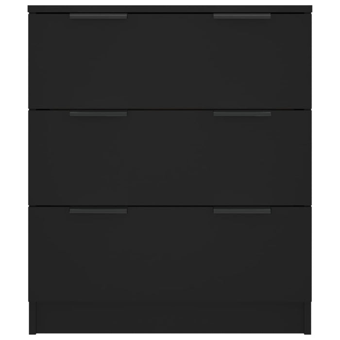 Credenza Nera 60x30x70 cm in Legno Multistrato 811071