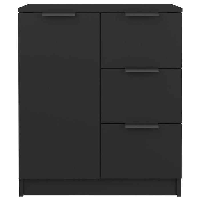 Credenza-Buffet-Armadio da cucina Nera 60x30x70 cm in Legno Multistrato